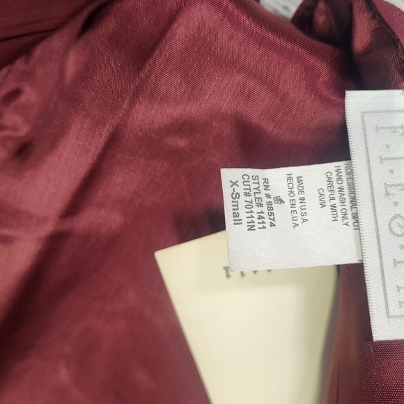 Fiesta Burgundy Formal Evening Prom Gown - size xsmall NWT - Picture 9 of 14